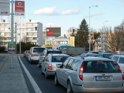 Nová LED obrazovka v Brně na křižovatce ulic Heršpická - Poříčí