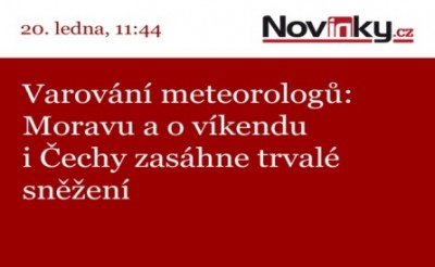 Novinky.cz - vysílání na LED obrazovce