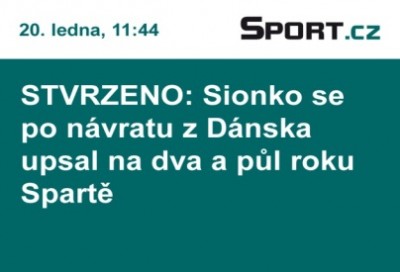 Sport.cz - vysílání na LED obrazovce